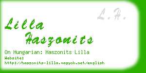 lilla haszonits business card